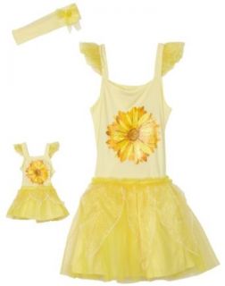 Dollie & Me Girls 7 16 Sunflower Dress Up,Yellow,10