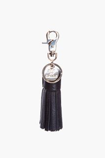 See by Chloé Black Leather Cherry Keyring for women