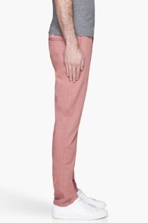 Paul Smith Jeans Dusty Pink Slim Fit Twill Trousers for men