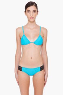 Rag & Bone Turquoise Baja String Bikini Top for women