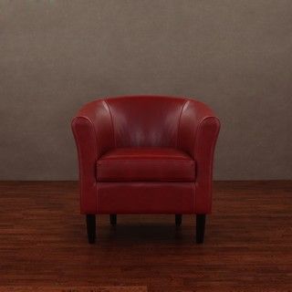 Tovano Burnt Red Leather Arm Chair