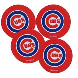 Chicago Cubs 4 Pack of Neoprene Car Coasters Sports