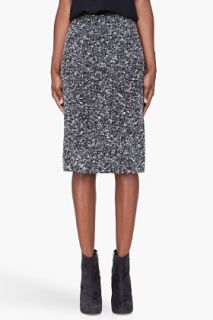 Michael Angel Grey Wool Shooting Star Skirt for women