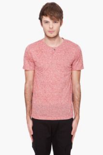 Theory Flame Knit Henley T shirt for men