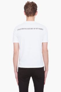 Raf Simons 1995 White Text T shirt for men