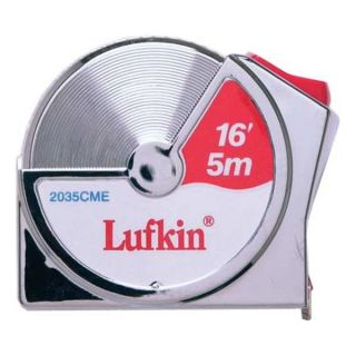 Lufkin 2035CME Tape Measure, 16 ft L x3/4 In W, Chrome