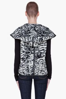 Diesel Hooded Leather Trim Knit Vest for women