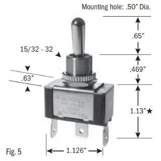 Selecta SS206BP BG Switch SPDT ON OFF (ON) Momentary Contact 125 VAC
