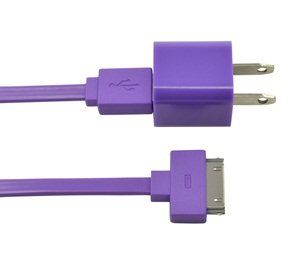 KLOUD ® Purple Widest (TM) flat 6ft feet USB data / sync