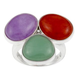 Sterling Silver Multi colored Jade Ring Today $46.49 Sale $41.84