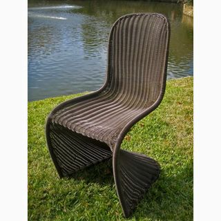 Contemporary Resin Wicker Outdoor Chairs (Set of 4)