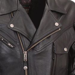 XPert Performance Mens Bronson Hybrid Black Leather Motorcycle Jacket