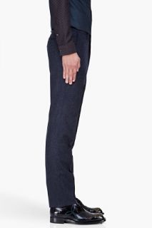Kenzo Navy Wool Cashmere Pants for men