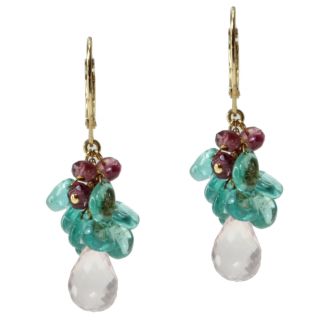 Gold over Silver Multi gemstone Earrings Today $139.99
