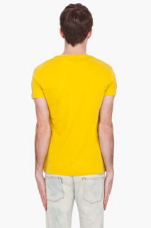 John Galliano Yellow Giallo Oro T shirt  for men