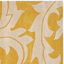 Handmade Soho Gold/ Ivory New Zealand Wool Rug (6 Square)
