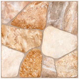 SomerTile 17.75x17.75 inch Rhone Beige Ceramic Floor and Wall Tiles