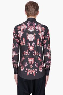 Alexander McQueen Charcoal Floral Shirt for men