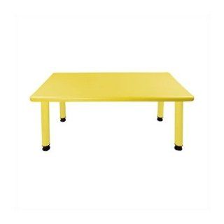 Rectangular Plastic Table Leg Height 20, Color Yellow