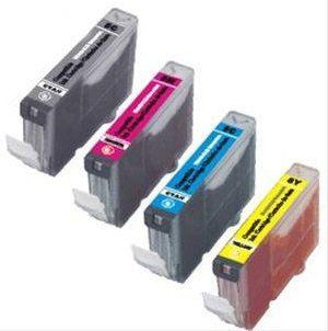 4 PACK Canon Compatible CLI 221 Printer Ink Cartridges for