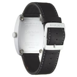 Locman Womens Tonneau Aluminum Leather Quartz Watch