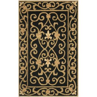 Hand hooked Chelsea Irongate Black Wool Rug (26 x 4) Today $47.49