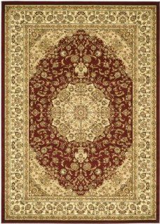 Safavieh Lyndhurst Collection LNH222B Red and Ivory Round