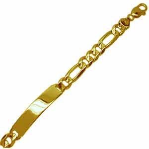14Kt Yellow Gold Sequence Chain Mens Bracelet: Jewelry