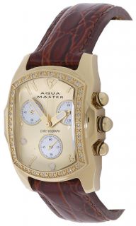 Aqua Master Womens Rose Goldtone Diamond Watch