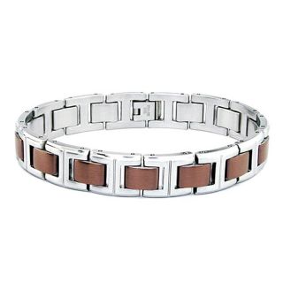 Stainless Steel Brown coated Link Bracelet
