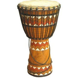 Djembe Drum Wood & Leather Handcrafted (Ghana) Home