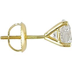 14k Gold 2ct TDW Martini Diamond Stud Earrings (G H, SI1 SI2