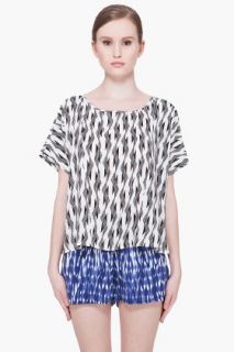 Thakoon Addition Oversize Black & White T shirt for women