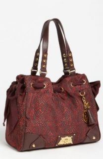 Juicy Couture Nylon Daydreamer Tote Handbag Red Snake