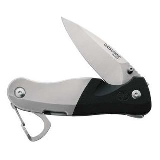 Leatherman e33L Folding Knife, Locking, SS/Blk, Straight