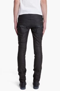Nudie Jeans Thin Finn Coated Black Jeans for men