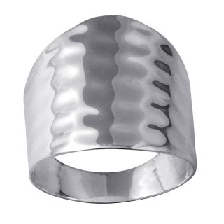 Toscana Collection Sterling Silver Hammered style Ring