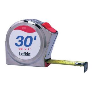 Lufkin 2130 Tape Measure, 30 ft (9m) L x1 In W, Chrome