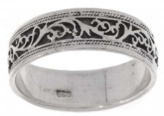 Sterling Essentials Sterling Silver Vine Antique style Ring