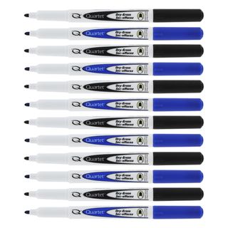 Quartet Black and Blue Bullet Point Dry Erase Markers (Pack of 12