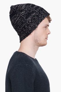 Silent By Damir Doma Charcoal Cashmere & Angora Blend Beanie for men