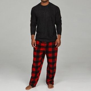Perry Ellis Mens Fleece Pajama Set