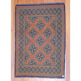 Afghan Hand knotted Tribal Kilim Rust/ Green Wool Rug (36 x 5) Today