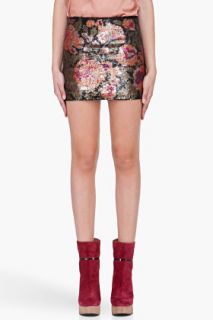 Haute Hippie Floral Sequin Mini Skirt for women