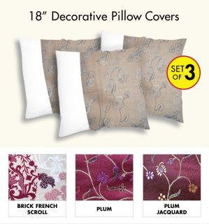 Decorative Pillow Cover 3 piece set)