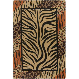 Flat weave Mandara Animal Print Flora Rug (79 Square) Today $158.99