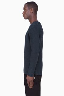 Silent By Damir Doma Midnight Green Cashmere Angora Sweater for men