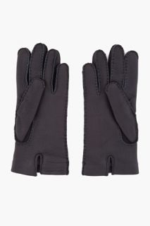 Marni Black Deer Leather Cambridge Gloves for men