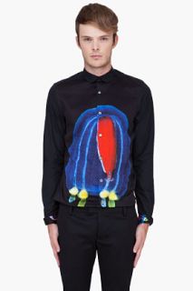 Paul Smith  Black Jelly Fish Print Shirt for men