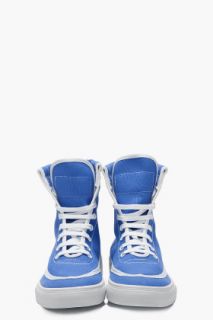 MM6 Maison Martin Margiela Blue High Top Sneakers for women